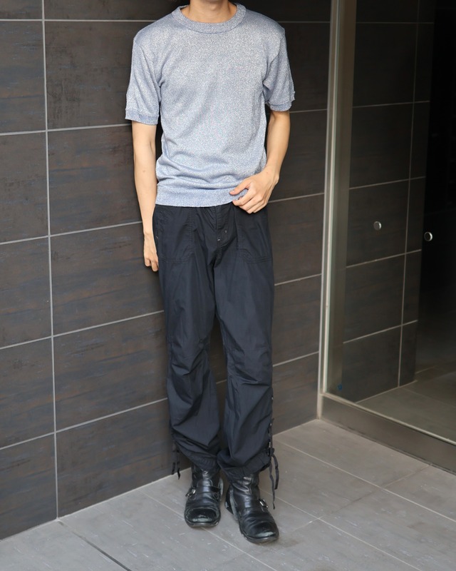 Side button drawcord cargo pants