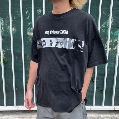 キングクリムゾン バンドTシャツ 90s USA製 XL 黒 アート