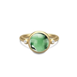 JULIE SANDLAU PRIME RING  GREEN AMETHYST CRYSTAL