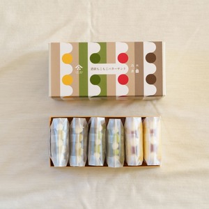 【冷凍便】濃耕もこもこバターサンド　6個入(いちご×2個・お茶×2個・ほうじ茶×2個)