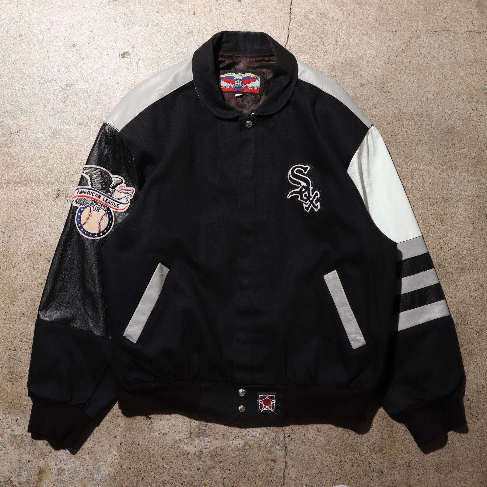 美品 L USA シカゴ・ホワイトソックス レザー スタジャン ジャケット MLB公式 80s 90s Chicago White Sox |  ENCOUNT powered by BASE