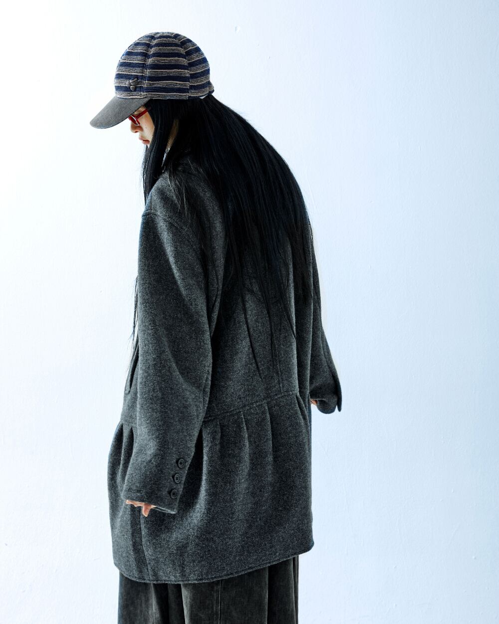 COYSEIO] COY DOUBLE COAT GREY 正規品 韓国ブランド 韓国通販 韓国