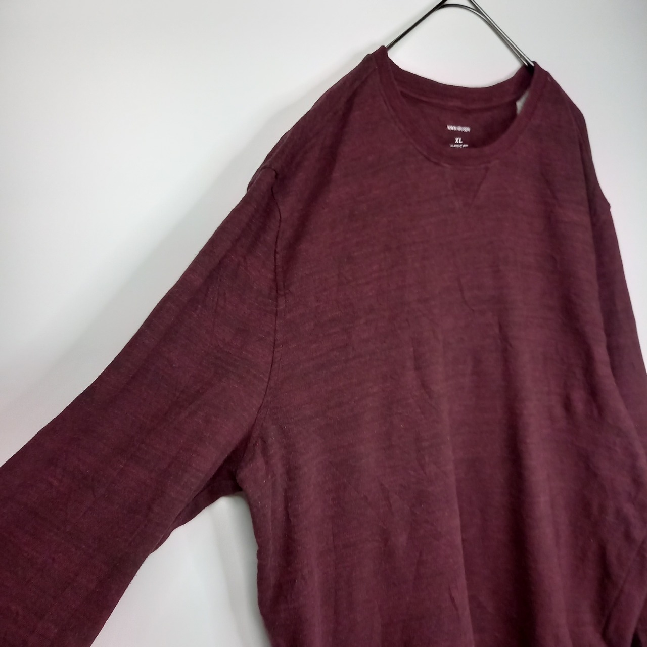 VAN HEUSEN　クルーネック　スウェット　トレーナー　無地　ガゼット　XL