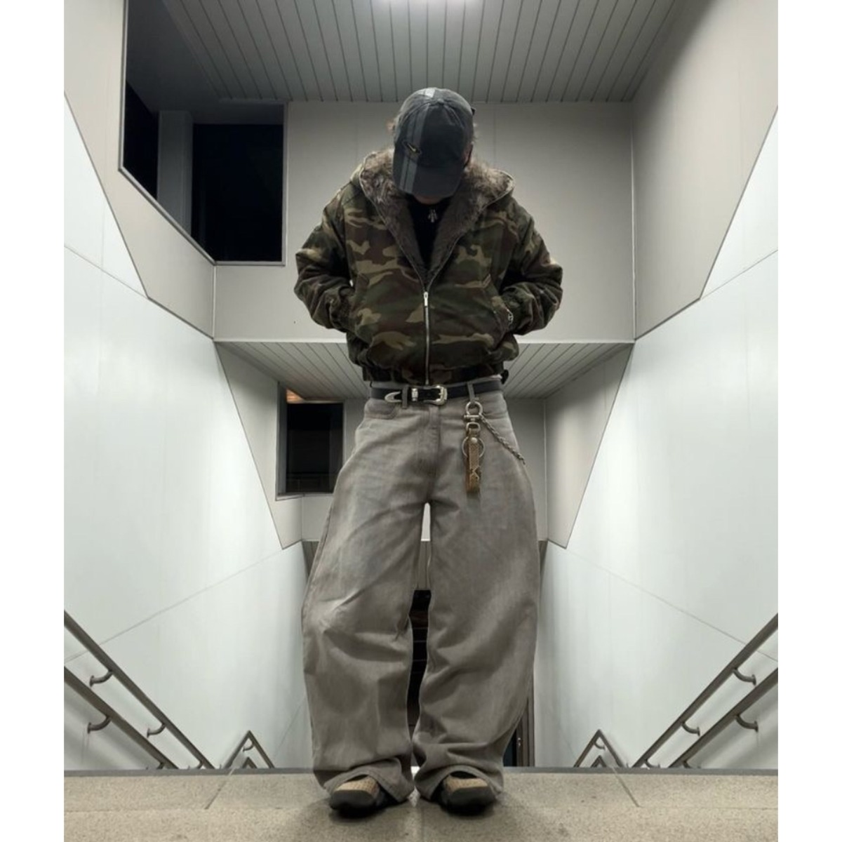迷彩ファー付きジャケット el1189 | elev fashion store