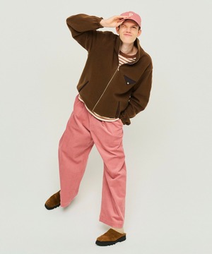 UNIVERSAL PRODUCTS. / 263-60102 WOOL CASHMERE FLEECE JACKET(BROWN)