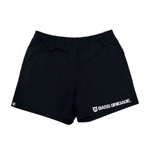 SHIELD & WORD MARK NYLON SHORTS - BLACK