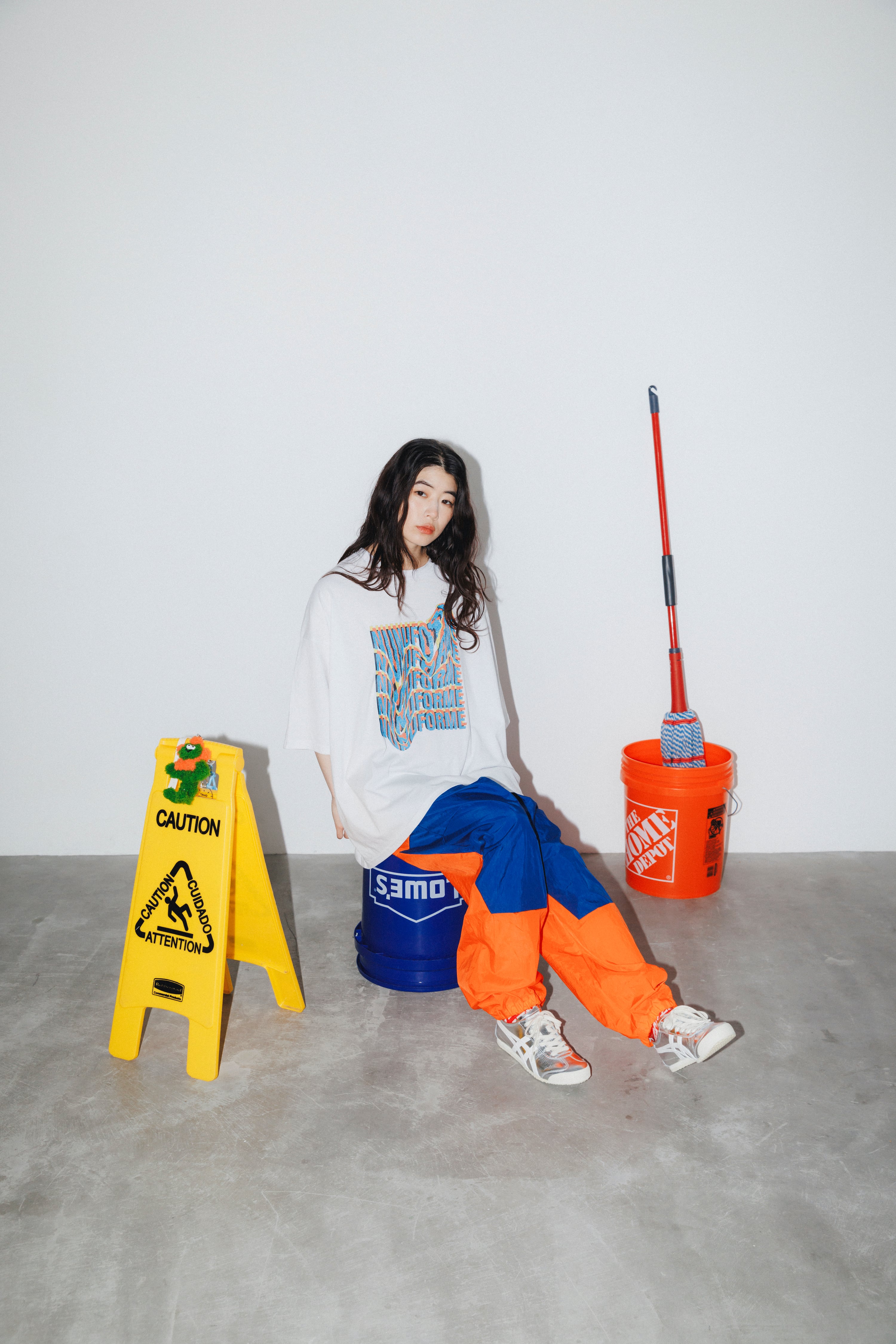 nunuforme 26SS 〉 ニーダーツパンツ / Navy×Orange | 世界の子供服