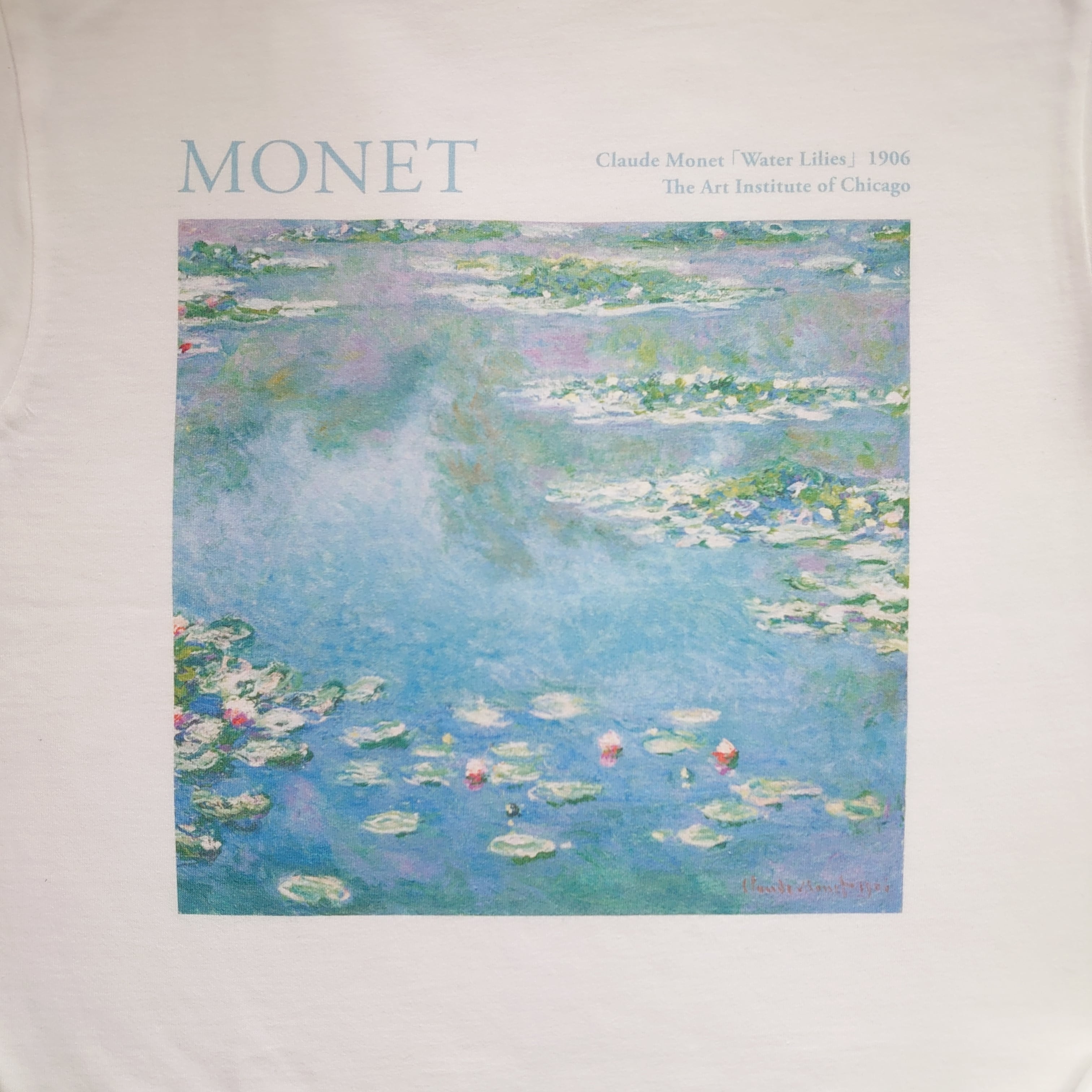 モネ アートTシャツ 睡蓮<東京都美術館ミュージアムショップ モネ アートTシャツ 睡蓮<東京都美術館ミュージアムショップ