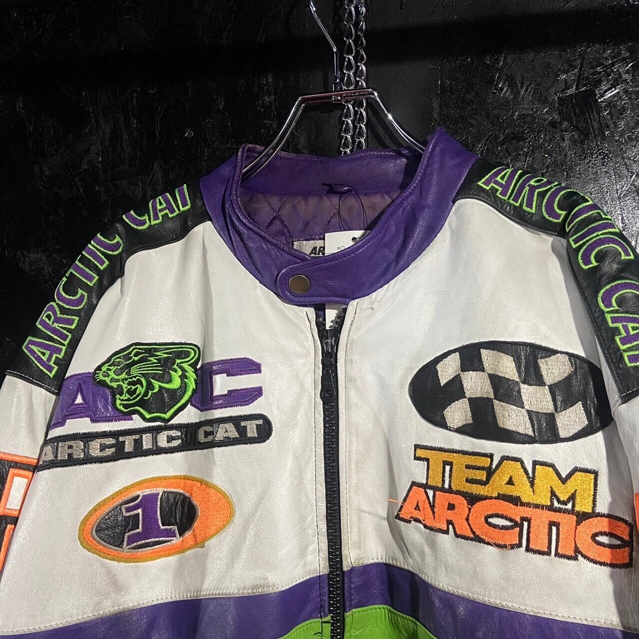 ARCTIC CAT Leather Racing Jacket | 古着屋 the moon ARCTIC CAT Leather Racing Jacket | 古着屋 the moon