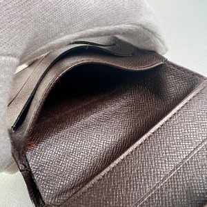 LOUIS VUITTON ヴィトン ポルトモネ ダミエ 三つ折り財布 ブラウン A-12779