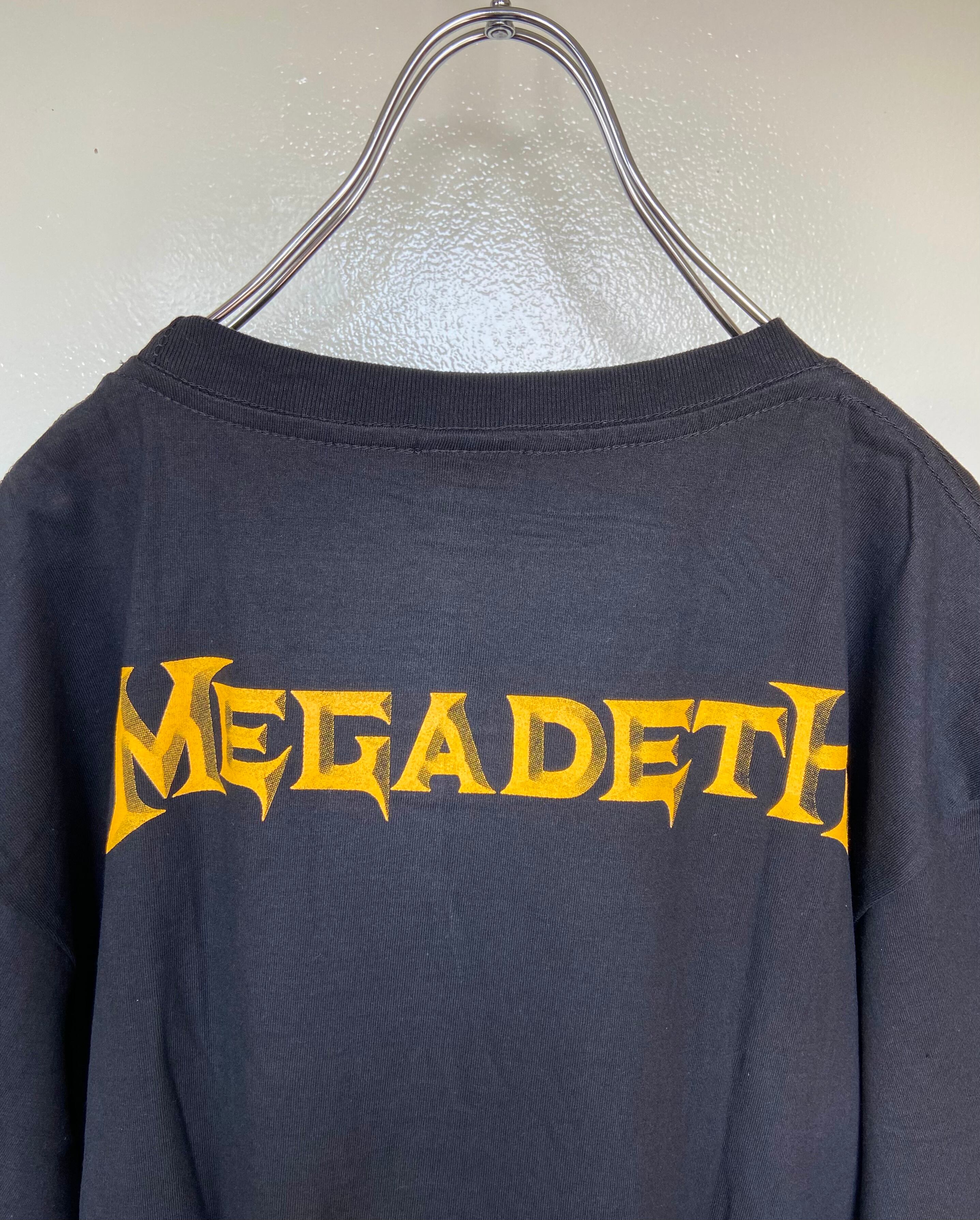 USA製 バンドTシャツ MEGADETH/メガデス スラッシュメタル バンドTシャツ 両面ロゴ オーバーサイズ 黒 ブラック | 【古着  らくふる】ビンテージ&リメイク専門のオンライン古着SHOP powered by BASE