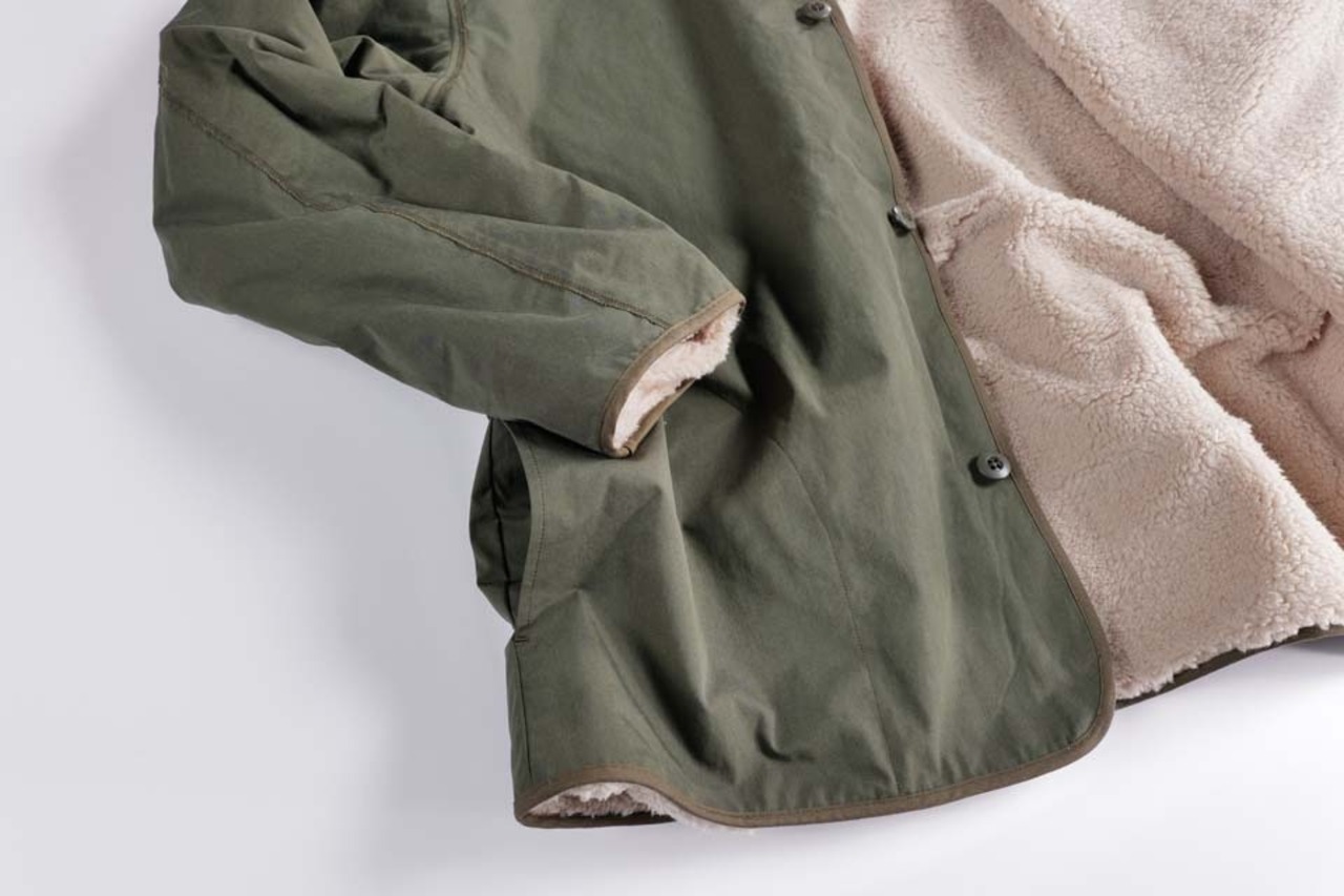 BROWN GREEN BLUES BOA HOODED BLOUSON / ブラウングリーンブルース ボアフーディブルゾン