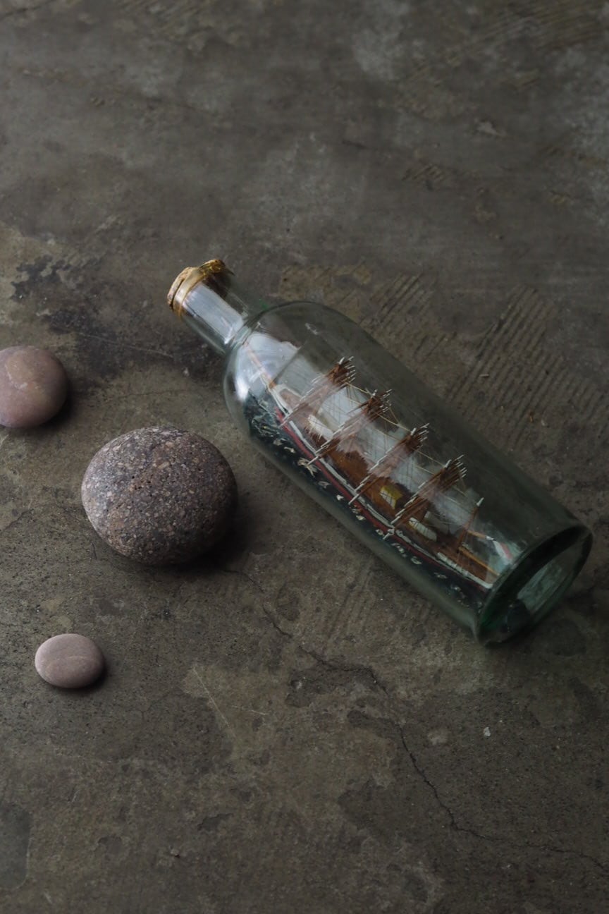 ボトルシップ フランスの帆船-antique bottle ship | アンティーク