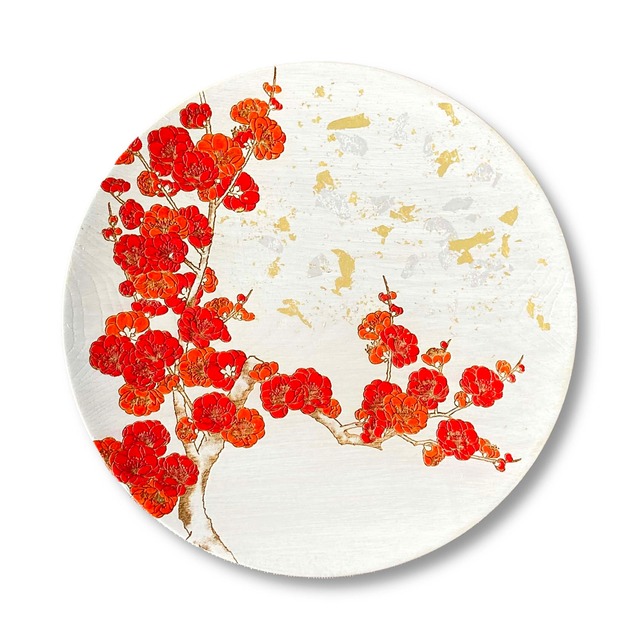 【大皿】紅梅 Ornamental plate