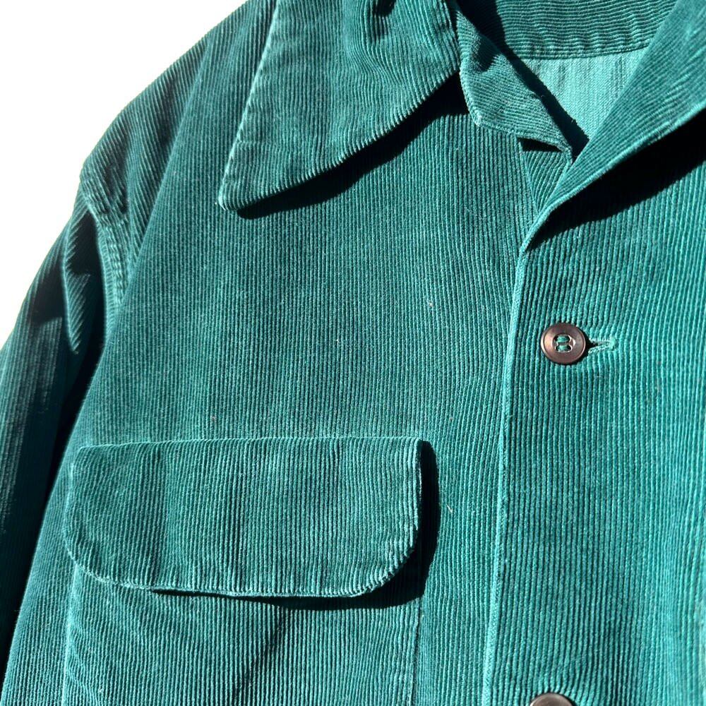 ARROW - Made In USA] Vintage Open Collar Corduroy Shirt [1940s