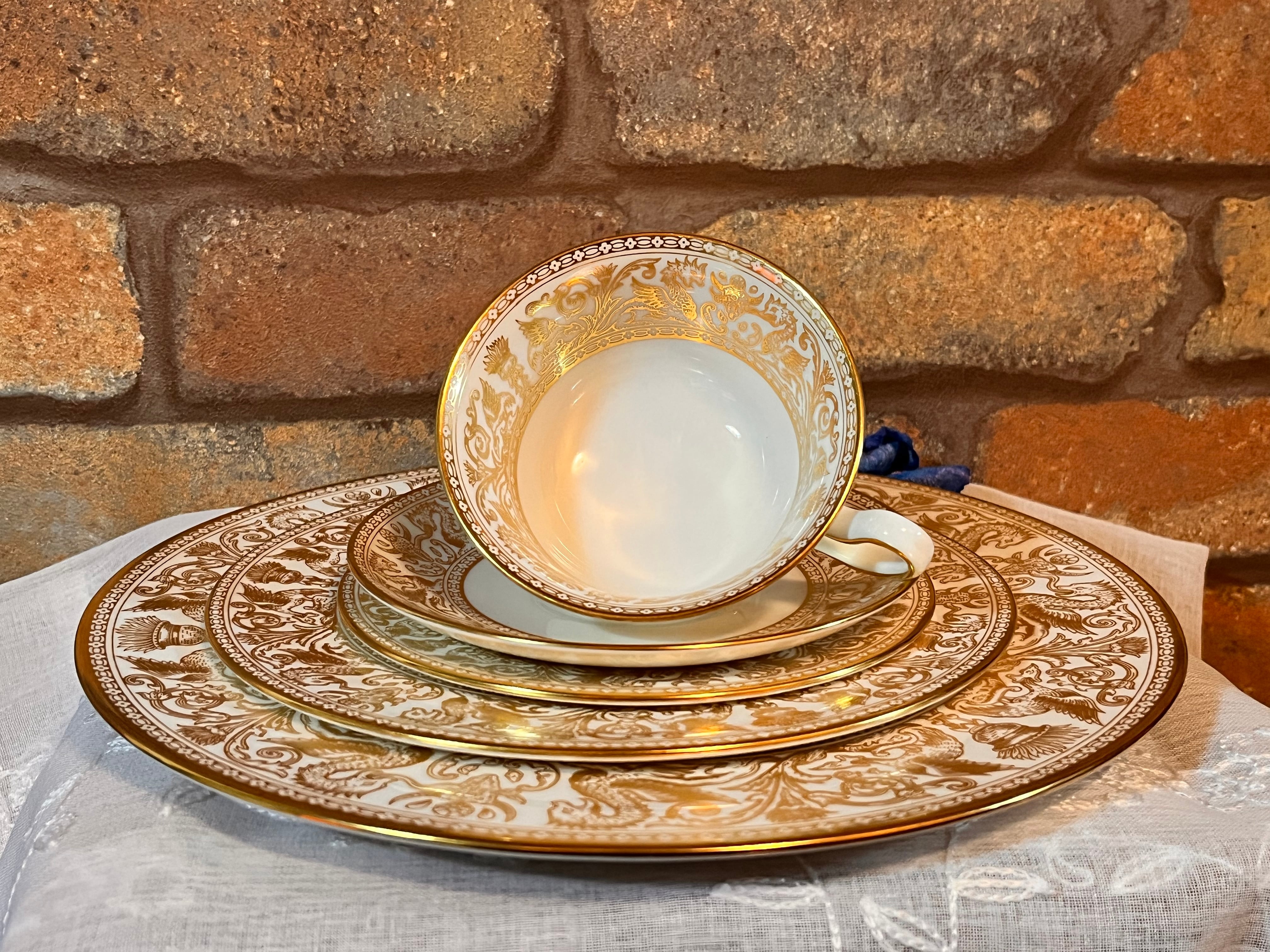 希少品ウェッジウッド フロレンティーン ゴールド5ピースセット