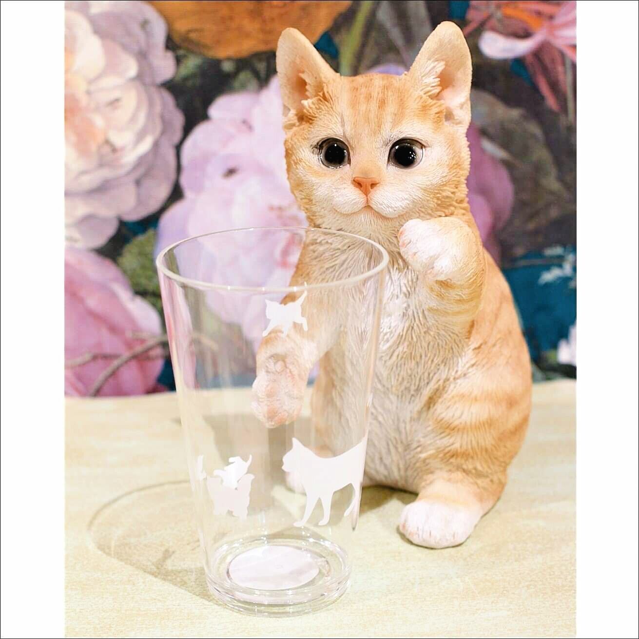 人気 大野素子 猫と花のオブジェ 大野素子 猫と花のオブジェ