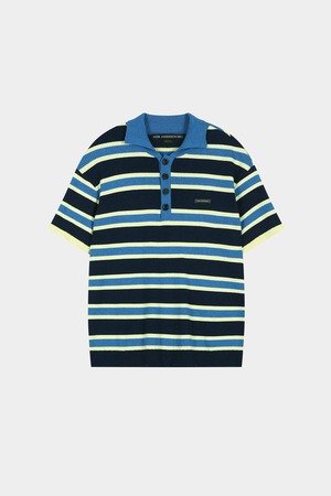 [ANDERSSON BELL] BRAD STRIPE POLO SWEATER atb1538m(BLUE/NAVY) 正規品 韓国ブランド 韓国通販 韓国代行 韓国ファッション ANDERSSONBELL アンダーソンベル 日本 店舗