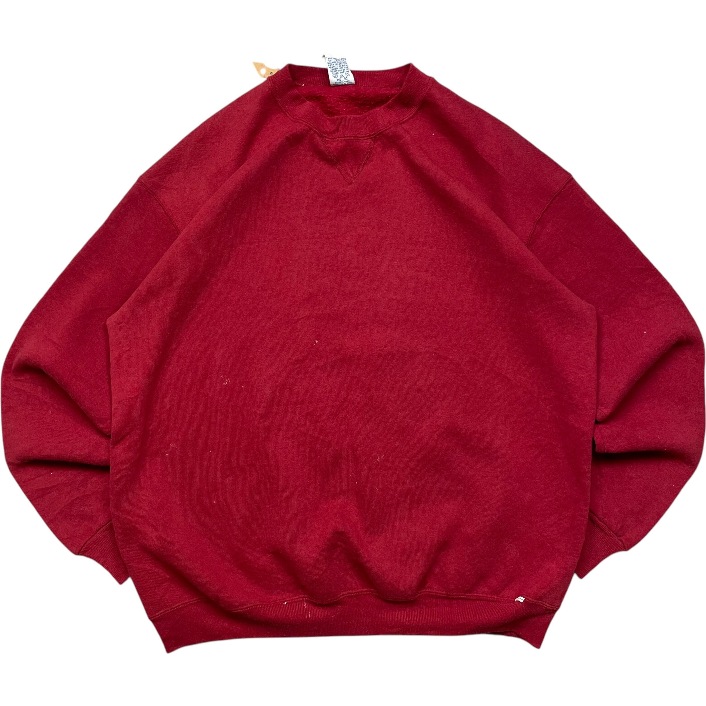 《XL》russell athletic ラッセルアスレチック スウェット 無地 レッド USA製 90年代 vintage no.6196