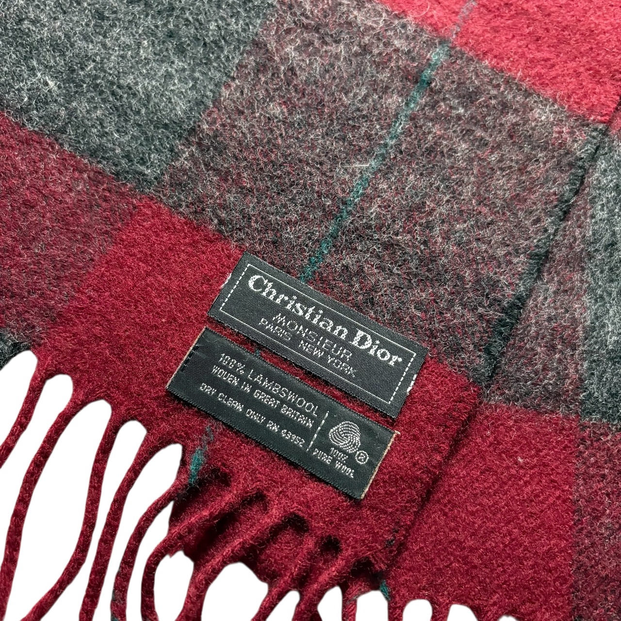 vintage CHRISTIAN DIOR wool scarf