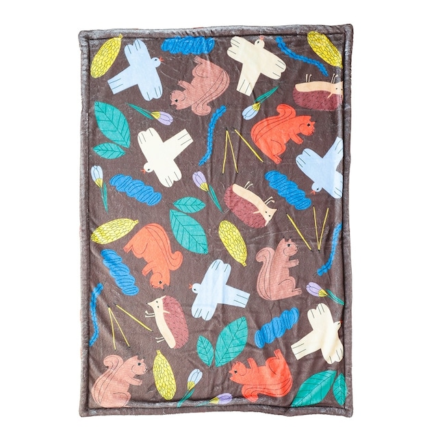 Olya Double layer Blanket Animals 100cm×70cm ブランケット 膝掛け