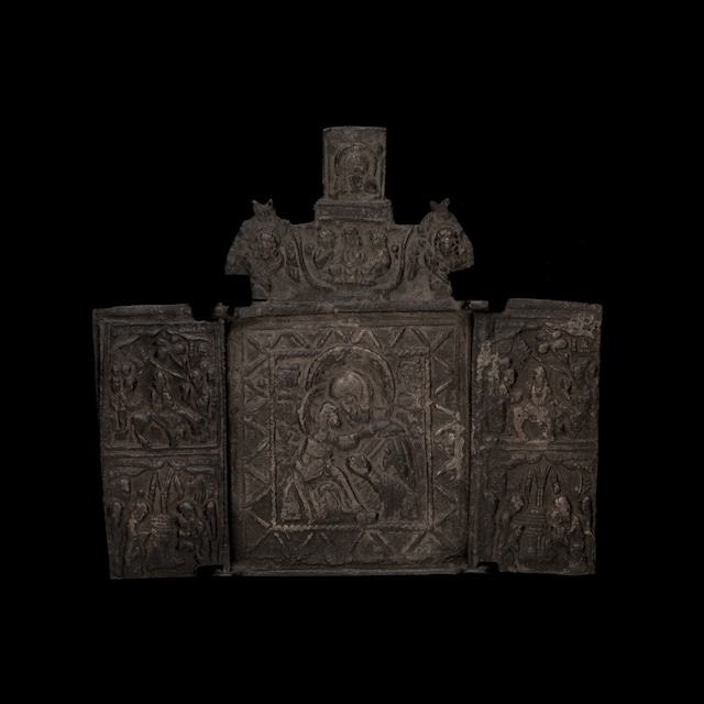 青銅の三折三面 イコン, 欧州, 18世紀-19世紀.