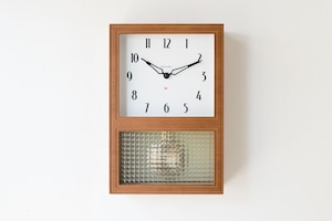 GLASS PENDULUM CLOCK EL STYLE 【CAFE BROWN】