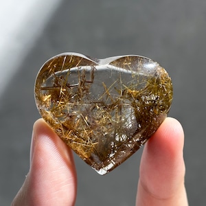 ルチルインクォーツ ハート51◇Rutile in  Quartz◇ 天然石・鉱物・パワーストーン