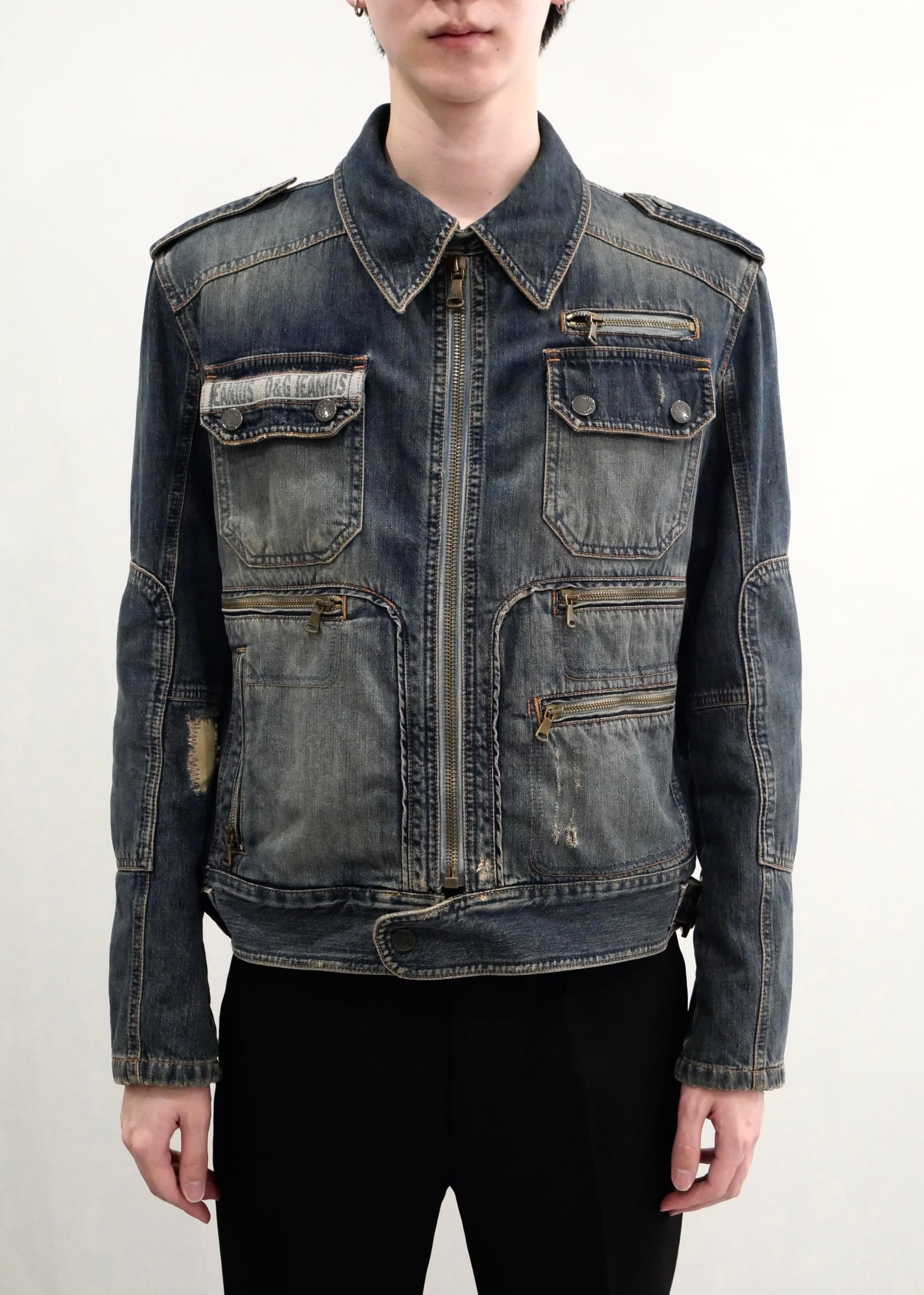 "D&G DOLCE&GABBANA" multi gimmick zip denim jacket