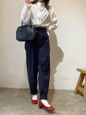 ◆military belt pants【navy】〈natiam〉