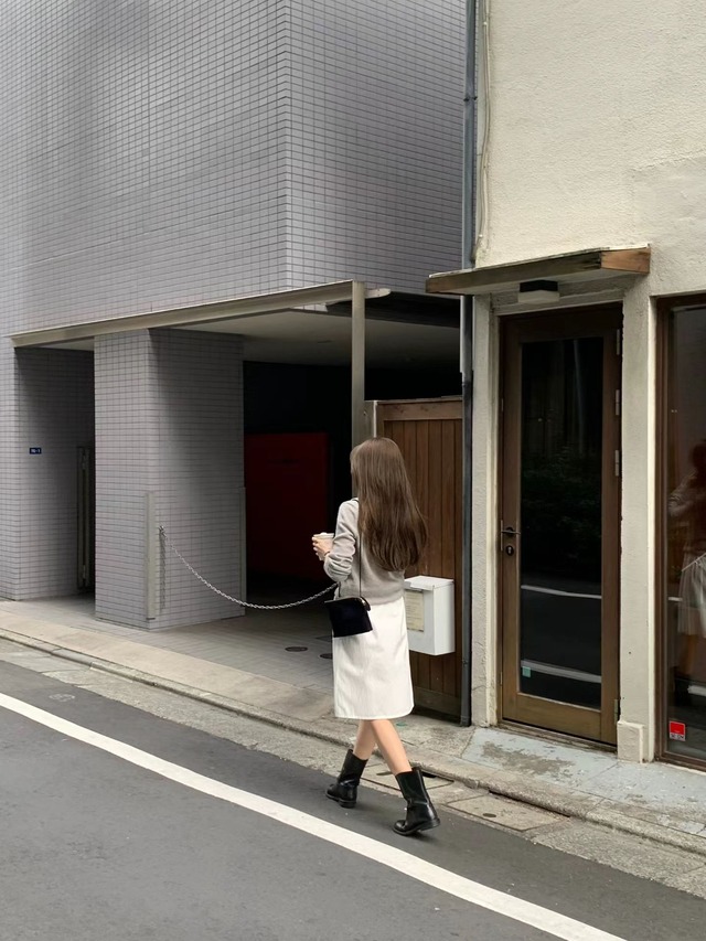(予約) ounce / Apron wrap skirt 2color