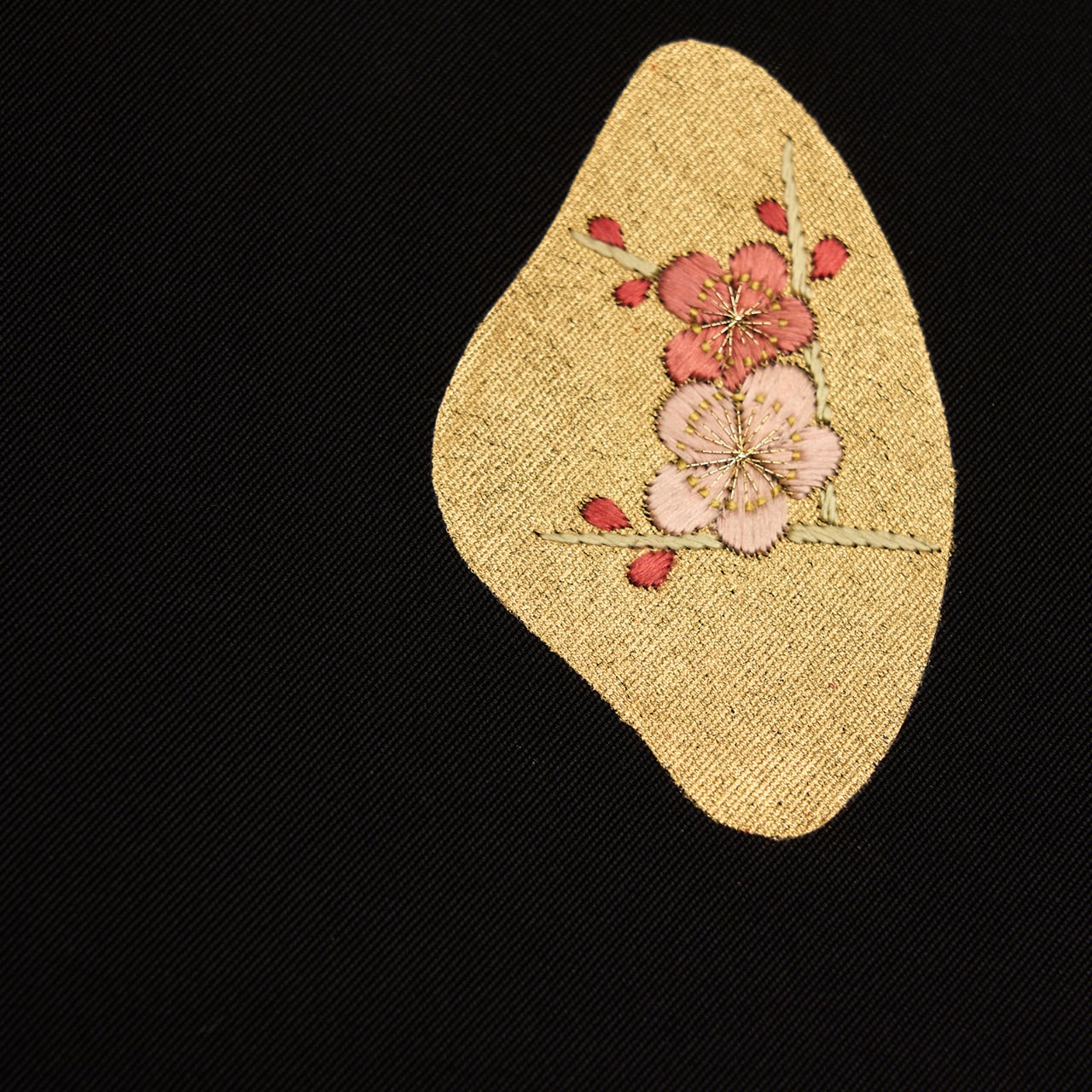 夏帯】日本刺繍 海 貝 珊瑚 絹芭蕉 手刺繍