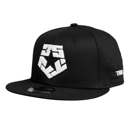 WHITE ON BLACK 35 T-STAR - New Era® Flat Bill Snapback Cap