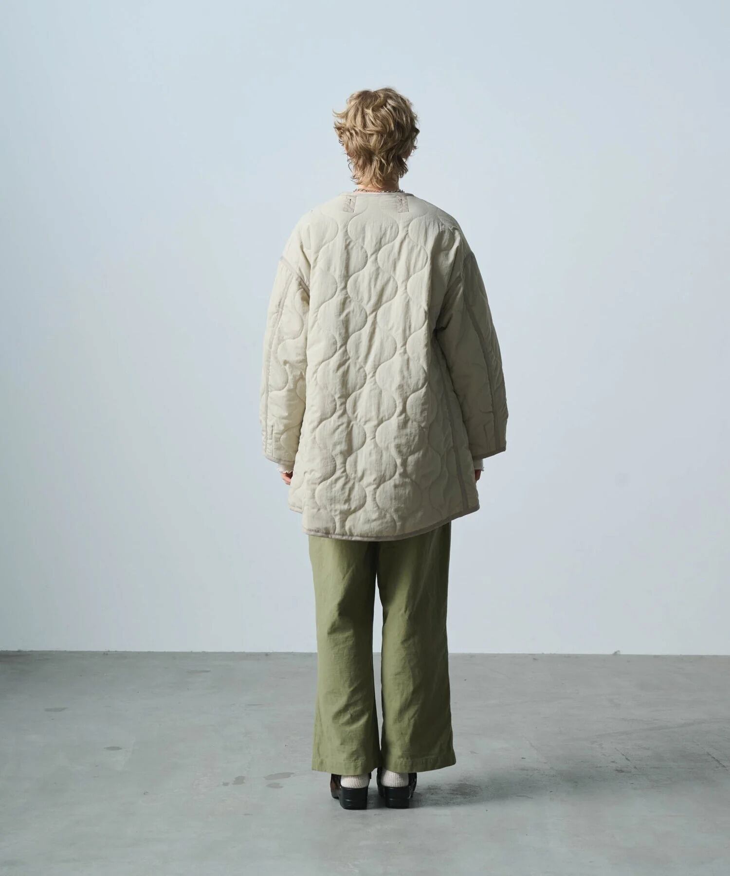 カーキジャケット　コート KHA:KI カーキ レディース ジャケット MIL QUILT ZIP UP JACKET