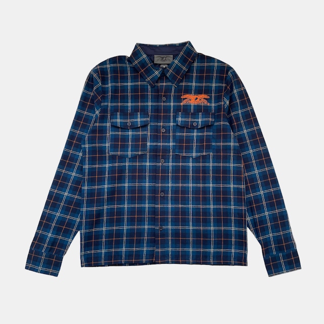 Anti Hero Basic Eagle Flannel Shirt - Blue