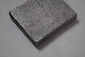 村上 躍　97.銀彩焼締箱型掛花入