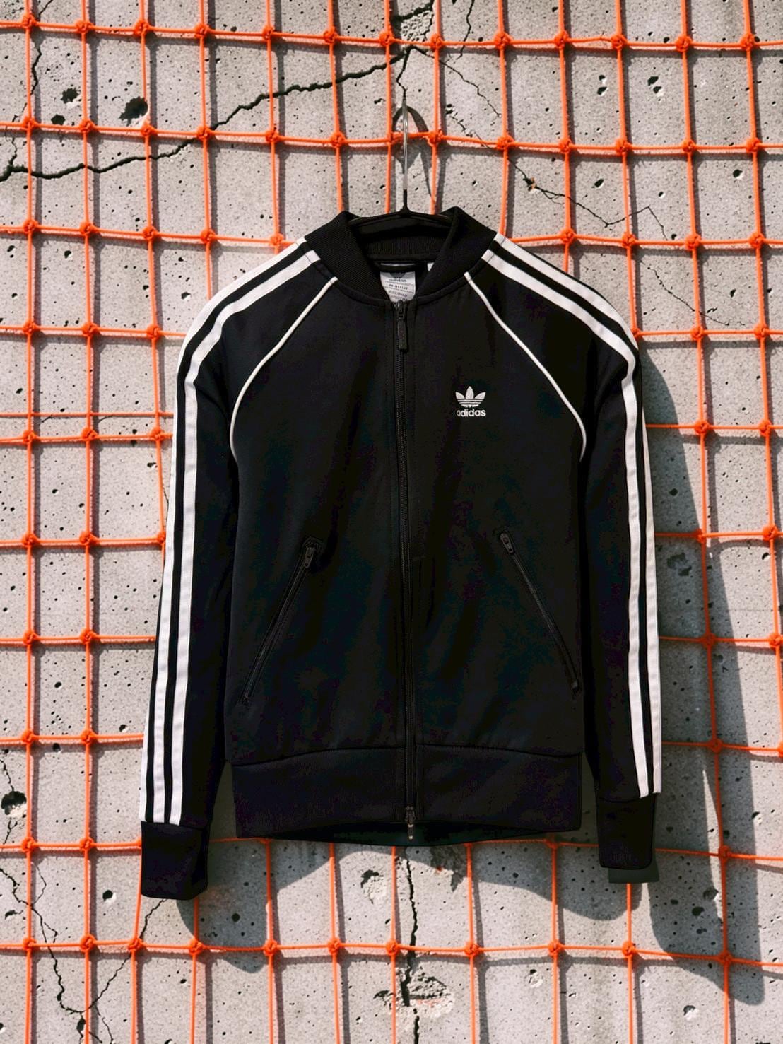VINTAGE 】90's adidas極太ライン TRACK JACKET＆PANTS SETUP 万国旗