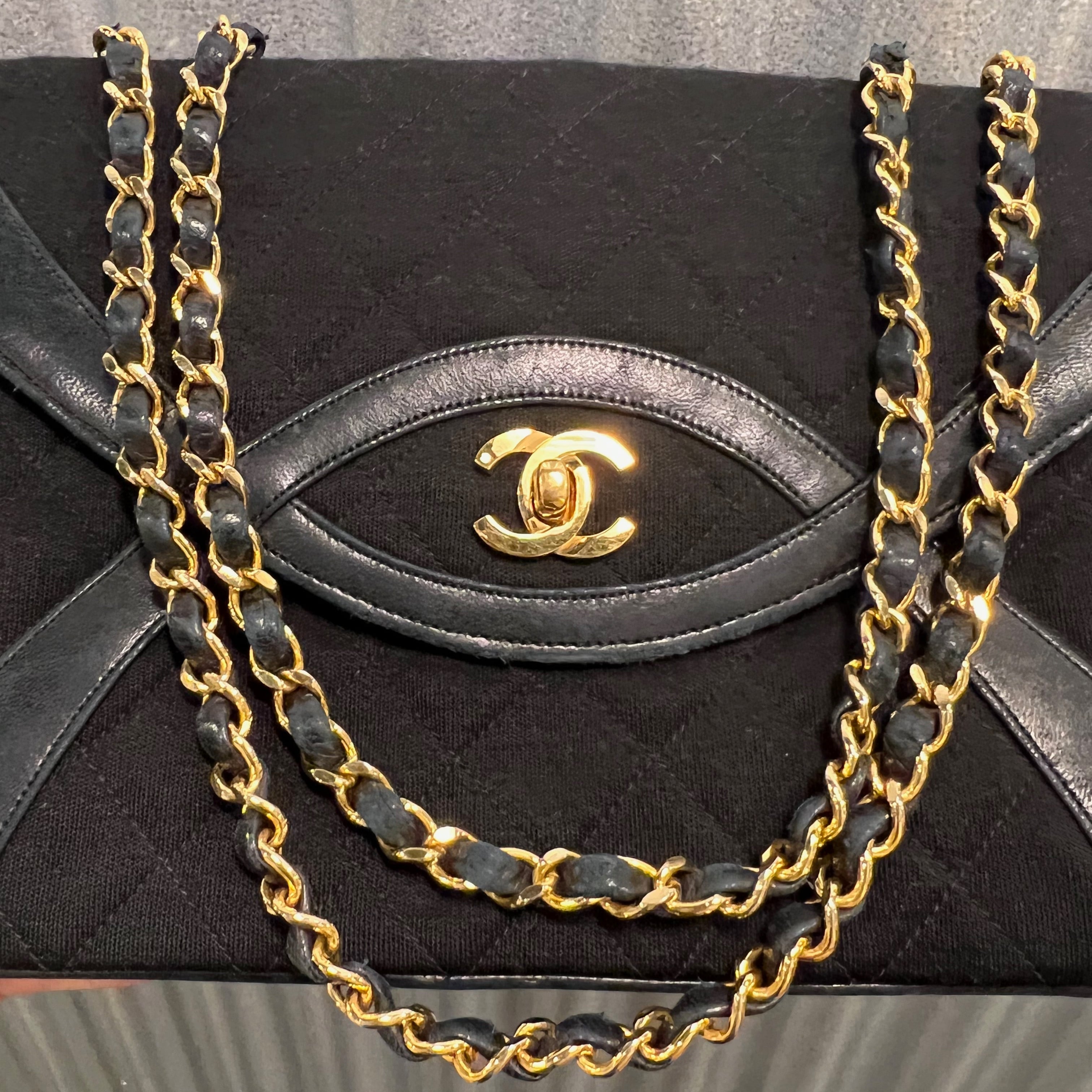 CHANEL★シャネル マトラッセ キャンバス チェーンショルダーバッグパープル×シルバー金具素材