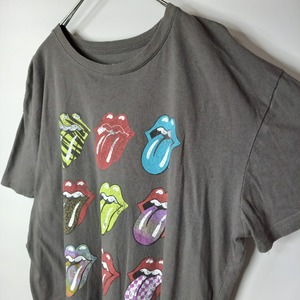 ローリングストーンズ　クルーネック　プリントTシャツ　半袖　ビッグロゴ