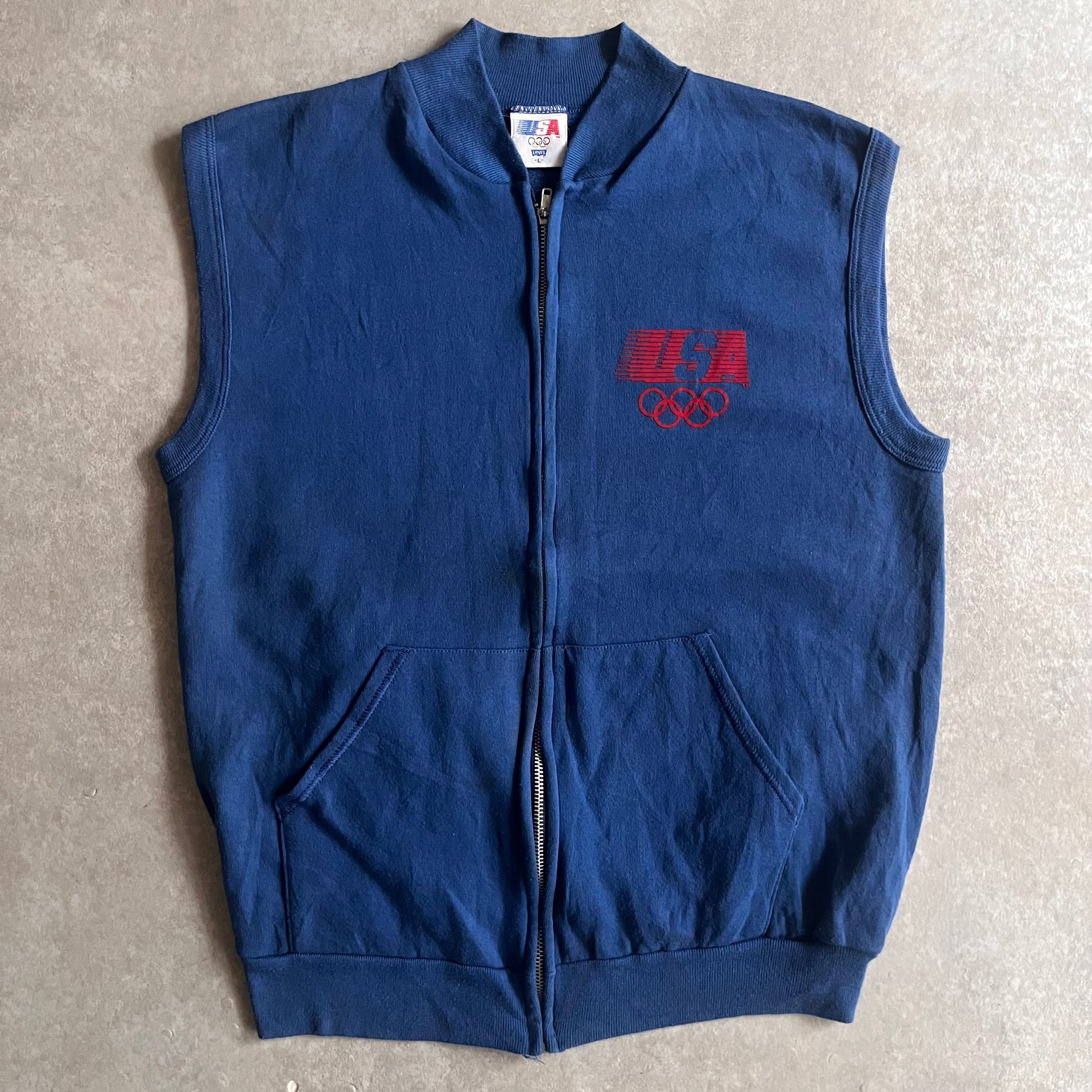 1980s Levi's Zip Sweat Vest L Made in USA