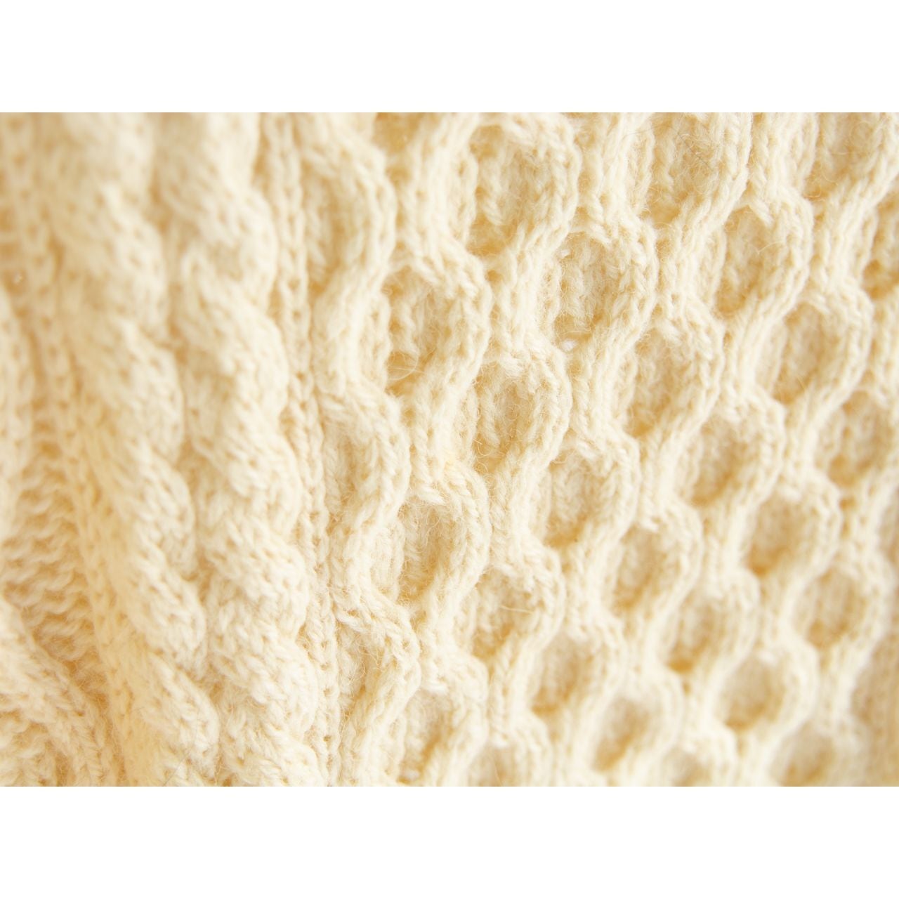 【Niffi】Made in England 100% wool Aran sweater(ニッフィ 英国製 ウールアランセーター クルーネックケーブルニット)12a