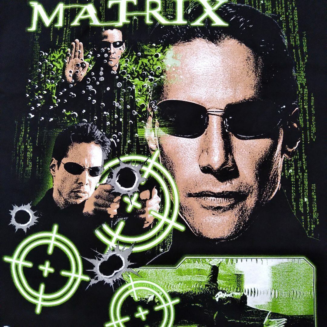 マトリックス Tシャツ 黒 映画T ムービーT 海外公式 マトリックス Tシャツ M 実寸XLくらい 黒 ムービーT