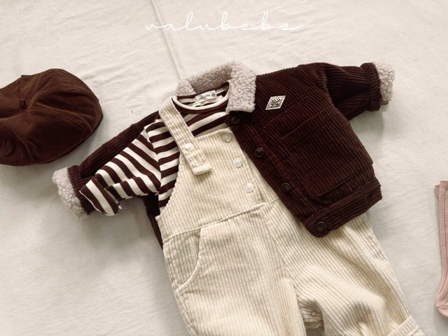 [予約][送料無料]《valubebe》Striped fluffy tee (baby) 72
