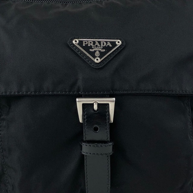 PRADA プラダ ショルダーバッグ ブラック トライアングルロゴ ナイロン vintage ヴィンテージ オールド p4wsch