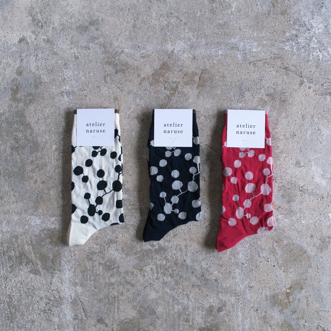 atelier naruse アトリエナルセ 綿麻 PLANET ミドルソックス
