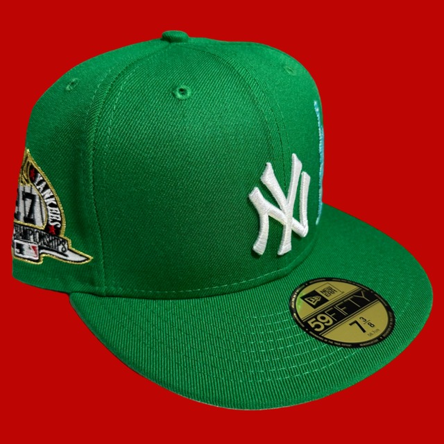 New York Yankees 27 World Championship New Era 59Fifty  Fitted / Green (Pink Brim)