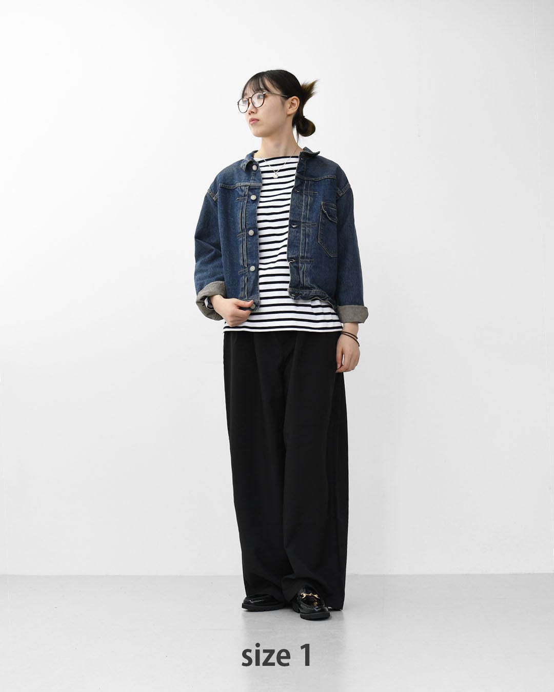 orslow [オアスロウ] TYPE1 40'S PLEATED FRONT BLOUSE USED WASH [03