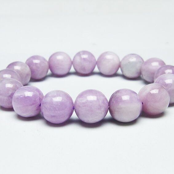 クンツァイト ブレスレット 13mm ミルキークンツァイト ブレス 一点物 メール便可 [M便 1/10] 111-46439