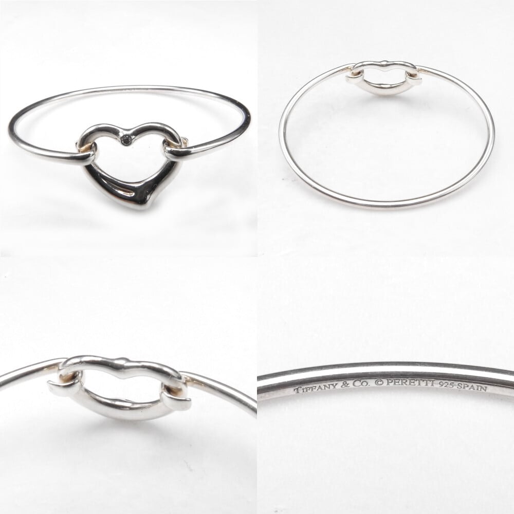 TIFFANY&CO. ティファニー オープンハート バングル シルバー Ag925
