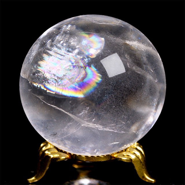 〔D475-6〕約51mm ブラジル ミナスジェライス州 天然水晶 天然クォーツ スフィア 水晶  丸玉 1個【メール便不可】